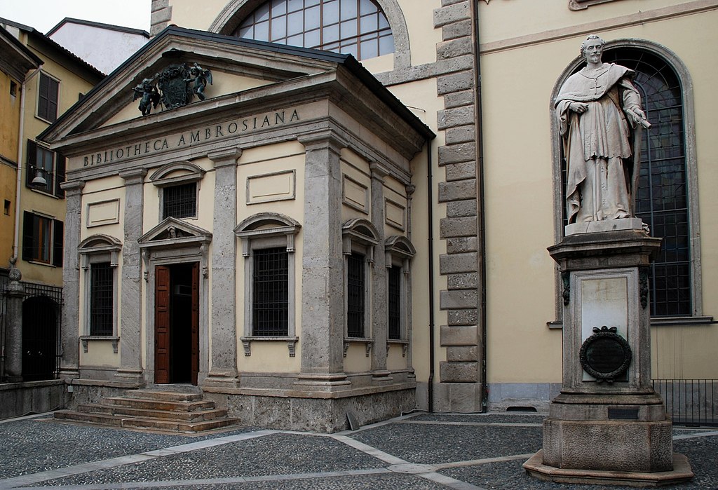 Biblioteca Ambrosiana, Milán, Itálie, památka, zajímavá místa, zajímavost, cestování, dovolená