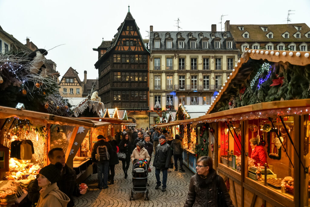 adventní trhy, advent, vánoce, Francie, Štrasburk