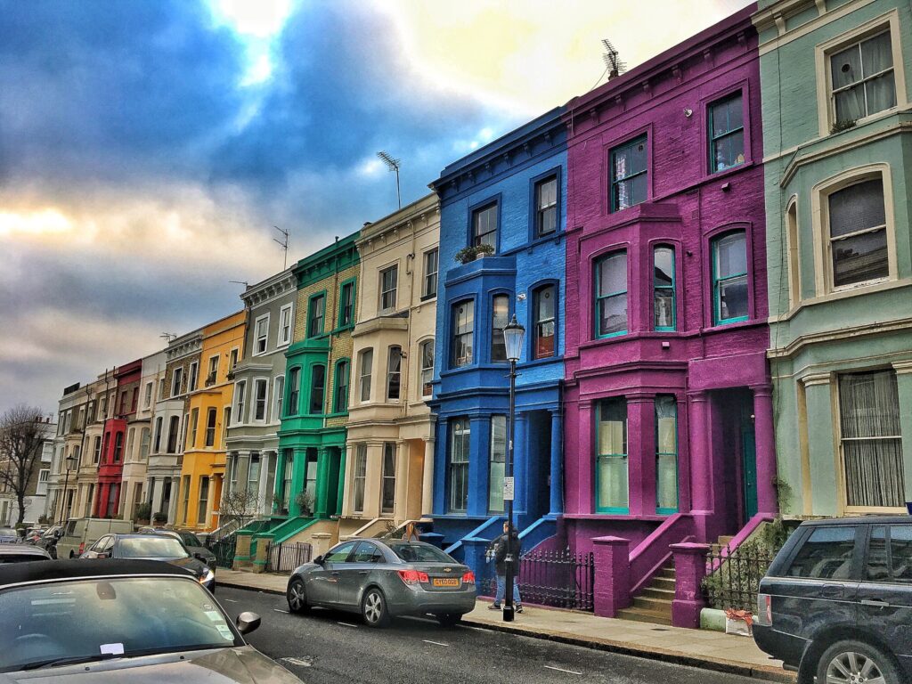 Notting Hill, Londýn, London, zajímavost, zajímavá místa, cestování, dovolená